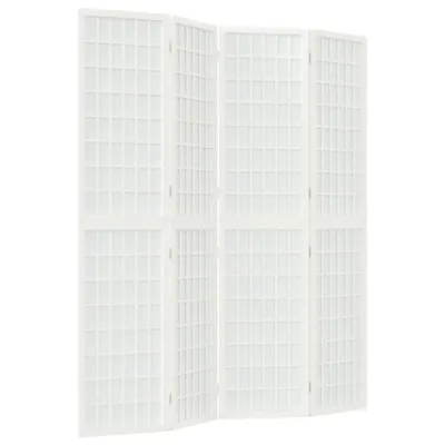 Produktbild von vidaXL 4-tlg. Paravent Japanischer Stil Faltbar 160x170 cm Weiß