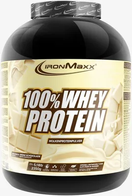 Produktbild von IronMaxx 100% Whey Protein - 2350g-Dose Weiße Schokolade