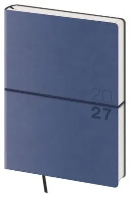 Obrázek produktu pro Týdenní diář A5 Flexio tmavě modrý s gumičkou (DFO423-1-27)