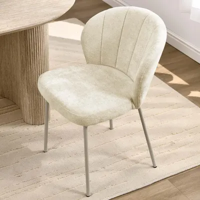 Image de Milton & Oldbrook Chenille Chaise de salle à manger Cadiz Beige