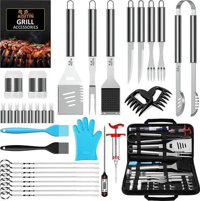 Image de Set d'accessoires pour barbecue - Set d'accessoires en acier inoxydable durable pour les barbecues en plein air