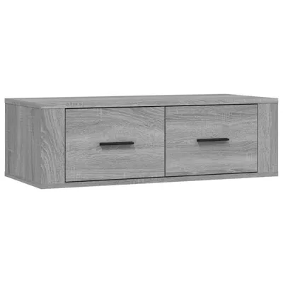 Image de vidaXL Armoire TV murale Gris Sonoma 80x36x25 cm Bois composite