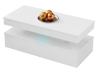 Obrázok produktu pre Konferenčný stolík s LED osvetlením USOA - lesklý biely