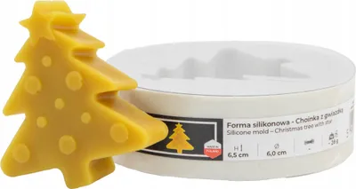 Produktbild von Łysoń Silikonform Weihnachtsbaum mit Stern für Kerzen