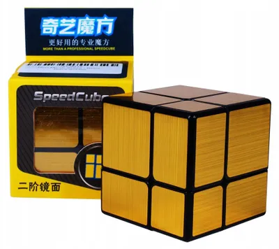 Produktbild von QiYi Mirror 2x2x2 Black/golden Speedcube Geduldsspiel