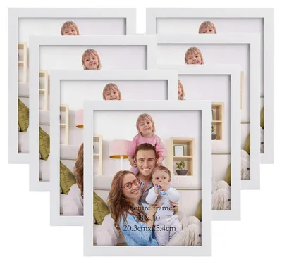 Zdjęcie produktu dla Zestaw ramek na zdjęcia 7 sztuk 20 x 25 cm, białe ramki, kolaż, do domu