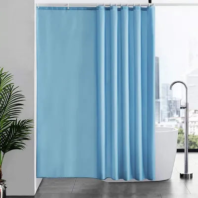 Obrázok produktu pre Sprchový záves extra dĺžka Antibakteriálne umývateľný 200x200cm Svetlo modrá
