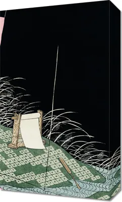 Image de Image 30 x 50 cm Nightscape, Bijutsukai japonais vintage pour le salon