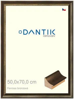 Obrázek produktu pro DANTIK rámeček 50x70 | Ferrosa bronzová (Plexi Čiré)