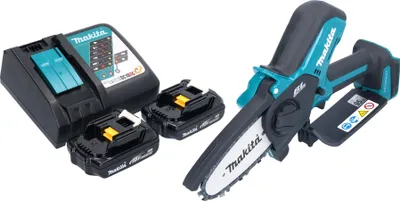 Produktbild von Makita DUC 101 RY201 Akku Astsäge 18 V 10 cm Brushless + 2x Akku 1,5 Ah + Ladegerät