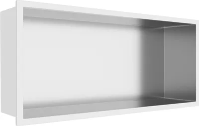 Produktbild von WALL-BOX ONE Inox - Wnękowa Półka Ścienna 45x20x10 cm, Stal Nierdzewna AISI 304, Wodoszczelna, Z Kołnierzem, Producent: BALNEO Sp. z o.o.