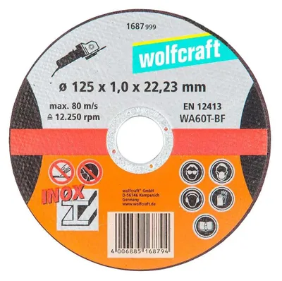 Obrázek produktu pro wolfcraft 1 řezný kotouč INOX ø125x1,0x22,2 mm