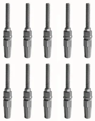 10 Stk. Edelstahl-Schraubendkappen für 1/8" Seilgeländer