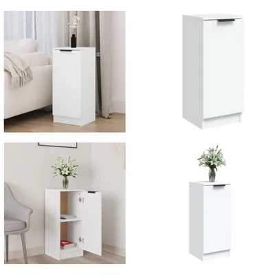 Zdjęcie produktu dla vidaXL Kredens biały 30x30x70 cm Materiał drewnopochodny - Kredens - Kredensy - Kredens - Kredens