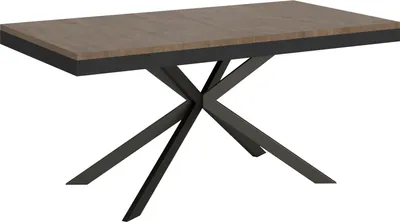 Produktbild von ITYHOME - Ausziehtisch 180/440x90 cm Plaker Evolution Nussbaum Gestell und Füße Anthrazit