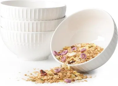 Image de Bol à soupe en céramique 15,2 cm - Bol à soupe en céramique blanc, compatible avec le micro-ondes et le lave-vaisselle