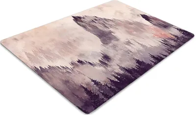 Obrázok produktu pre Podlahová ochranná podložka - Ochranná podložka pod stoličku - Podlahová podložka - 100x70 cm - Hora v lese