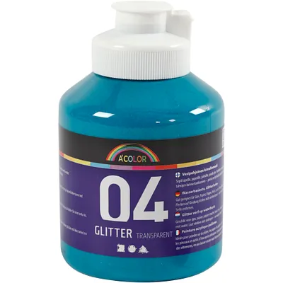 Imagen del producto de Pintura acrílica, color turquesa, turquesa con efecto brillante, 500 ml