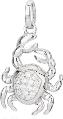 Produktbild von Kettenanhänger Sternzeichen Krebs 925 Silber Zirkonia Weiß Horoskop Zodiak