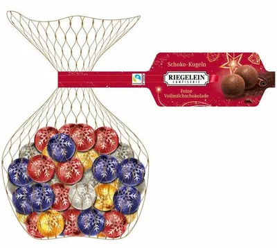 Produktbild von Riegelein Massive Schoko-Kugeln im Netz 200g