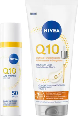 Produktbild von NIVEA Q10 Body Serum-Lotion 200 ml + Q10 Daily UV-Fluid 40 ml