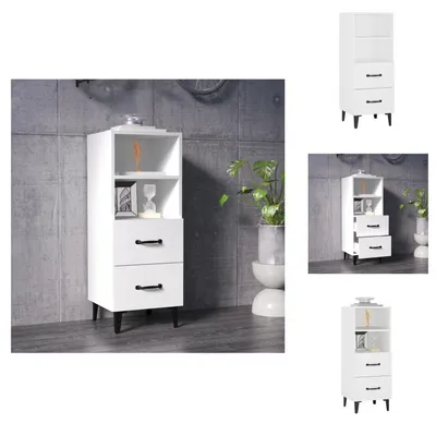 Immagine prodotto di vidaXL Credenza bianca 34,5x34x90 cm Materiale a base di legno - Credenze