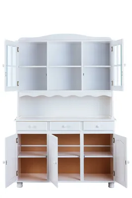 Immagine prodotto di Mobile buffet sinistro 'Siena' 130 cm Con 5 ante 3 cassetti pino massiccio bianco