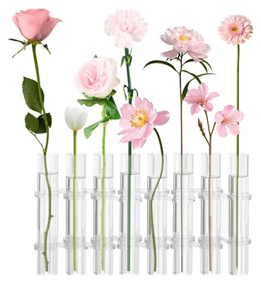 Produktbild von Omgoods – 8 kreative Glasvasen mit Scharnierröhren zur Tischdekoration