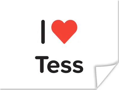 Produktbild von MuchoWow® Poster Ich liebe - Tess - Mädchen 120x90 cm - Wandbild