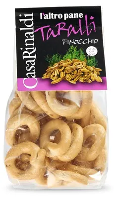 Image de Casa Rinaldi Taralli Biscuits salés à grignoter aux graines de fenouil 200g