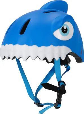 Produktbild von Crazy Safety Kinderhelm Hai blau 49-55cm Kopfumfang Led-Licht