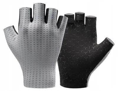 Produktbild von Rockbros Kurzfinger Fahrradhandschuhe Atmungsaktiv Grau L