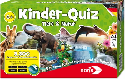 Produktbild von Noris Spiele Kinderquiz Tiere & Natur; 606011629