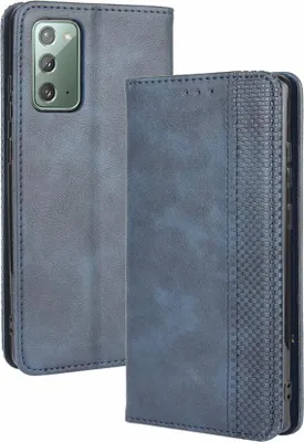 Produktbild von Samsung Galaxy S20 FE Hülle - Coverup Vintage Style Klapphülle - Blau