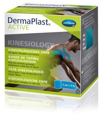 Zdjęcie produktu dla Dermaplast Active Kinesiology Tape 5 cmx5 m blau 1 St