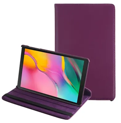 Produktbild von Mobigear DuoStand Tablet-Hülle für Samsung Galaxy Tab A 10.1 (2019) – Drehbarer Klappetui – Lila