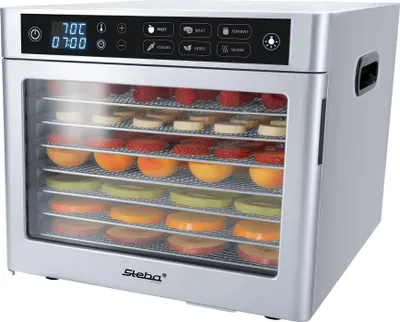 Produktbild von Steba ED 80 Steel Deluxe Dörrautomat 8 Aufsätze 35-85°C LED - Display