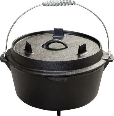 Produktbild von Premium Dutch Oven 6 qt mit Füßen  Schmor-Topf Gusseisen BBQ Camping