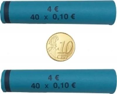 Produktbild von 3705 EURO MÜNZHÜLSEN vorgefertigt und gerollt für 10 Cent Münzen ( 128 Stück )