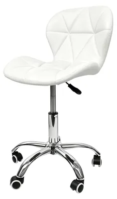 Zdjęcie produktu dla Krzesło biurowe do gier - krzesło do biurka - ergonomiczne - obrotowe - z regulacją wysokości - obita sztuczną skórą - z kółkami - białe