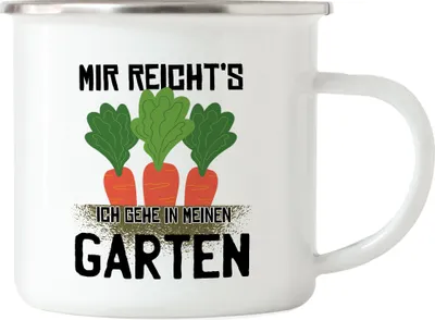 Produktbild von Mir Reicht's Ich Geh In Garten Emaille Tasse Hobby-Gärtner Pflanzen Garten Blumen Geschenkidee Pflanzen-Fans