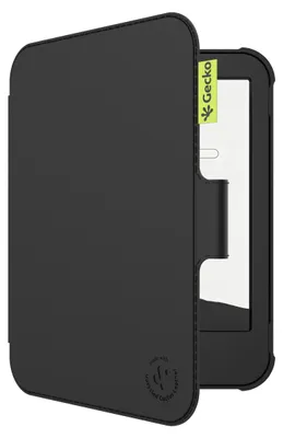 Obrázok produktu pre Gecko Covers – Puzdro/kryt pre tablet z kaktusovej škrupiny, vhodné pre Amazon Kindle (2024) – funkcia automatického uspávania/prebúdzania – čierna farba