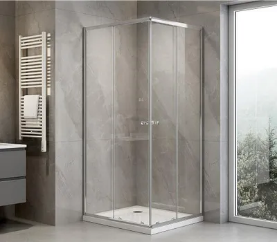 Immagine prodotto di AGGA cabina doccia rettangolare 900x800mm, vetro trasparente