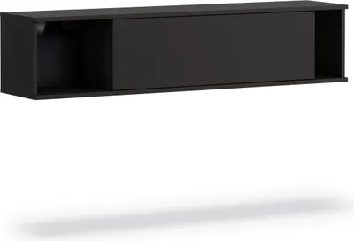 Produktbild von Wandschrank Dallas 135cm, Horizontaler Hängeschrank, Schrank (Farbe: Schwarz)