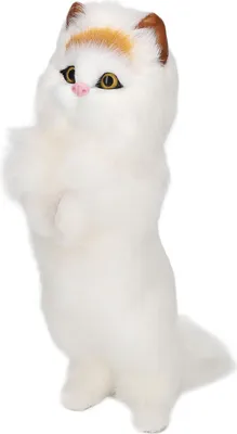 Produktbild von Pelzige Katzenfigur, realistisch, simuliert, bezaubernd, dekorativ, Plüschmodell für Kinder