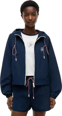 Produktbild von Tommy Hilfiger Damen Windbreaker Jacke Nylon Wasserabweisend, Blau (Dark Night N