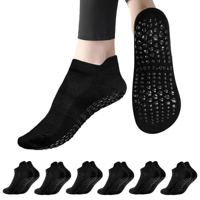 Produktbild von Pilatessocken Yogasocken Antirutsch-Socken - Antirutschsohle - Damen - 6 Paar - Einheitsgröße