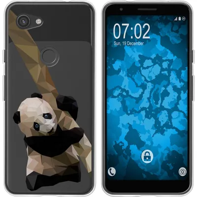 Produktbild von PhoneNatic Case kompatibel mit Google Pixel 3a Silikon-Hülle Vektor Tiere Panda M4