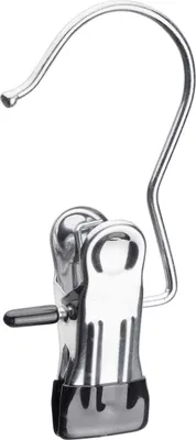 Produktbild von Hettich Kleiderhaken mit Klemme Stahl Ø 3,8 cm schwarz - 2 Stück