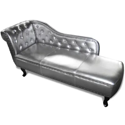 Image de Chaise longue Argent Similicuir